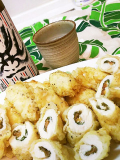 【変わり天ぷら】鶏肉のしそ梅ロール揚げ-レシピのメイン写真
