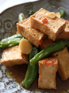 厚揚げとししとうの焼きびたし(煮びたし)-レシピのメイン写真