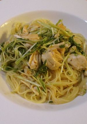 水菜と鶏肉の玉ねぎパスタ-レシピのメイン写真
