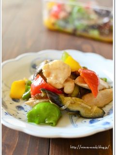 鶏むね肉と茄子の生姜炒め【作りおき】-レシピのメイン写真