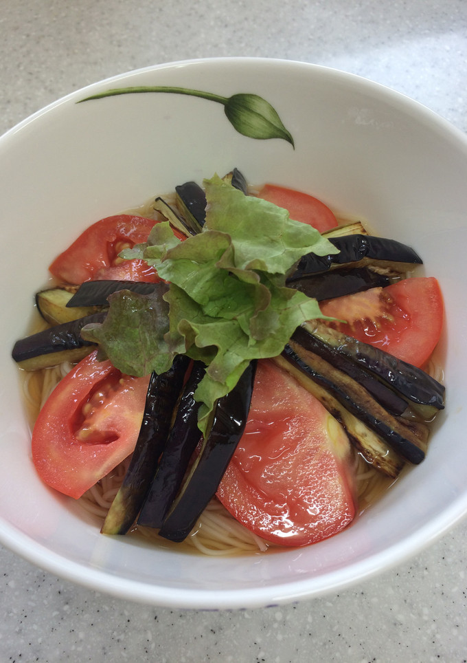 茄子とトマトの冷やし素麺-レシピのメイン写真