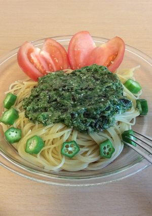 ［FP］オクラ梅昆布スパゲティ-レシピのメイン写真