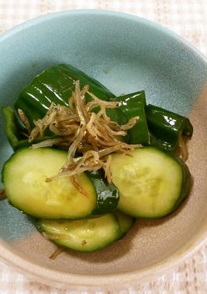 ピーマンときゅうりの焼きびたし-レシピのメイン写真