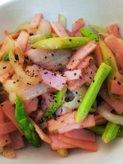 アスパラベーコンさっぱりマヨ炒め-レシピのメイン写真