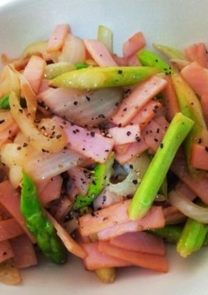 アスパラベーコンさっぱりマヨ炒め-レシピのメイン写真