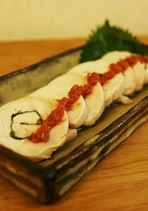 火を使わない◎鶏肉大葉ロール(梅ソース)-レシピのメイン写真