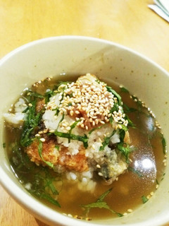 揚げ物リメイク簡単茶漬け-レシピのメイン写真