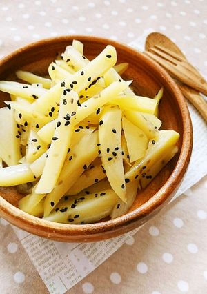 レンジで簡単☆じゃがいもの塩きんぴら。-レシピのメイン写真