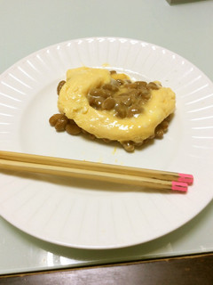 レンジで☆ふわふわオムレツ【納豆】-レシピのメイン写真