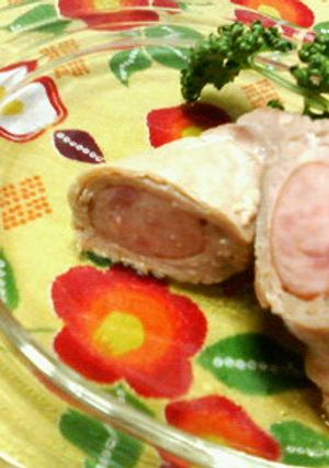 お弁当に♡豚薄切り肉のウィンナー巻き♡-レシピのメイン写真