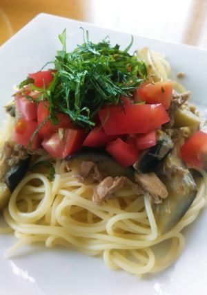 簡単☆ナスの和風冷製パスタ-レシピのメイン写真