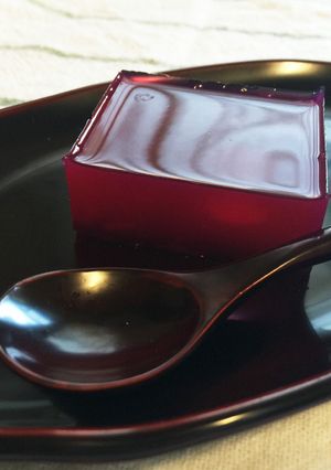 紫蘇ジュースで寒天ゼリー-レシピのメイン写真