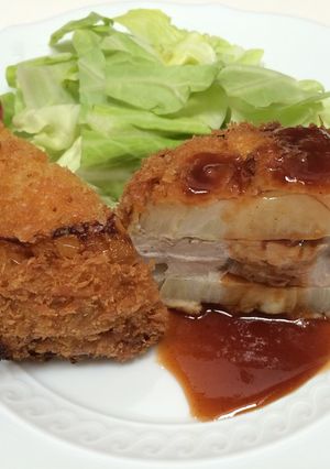 でっかい玉ねぎはさみ揚げ-レシピのメイン写真