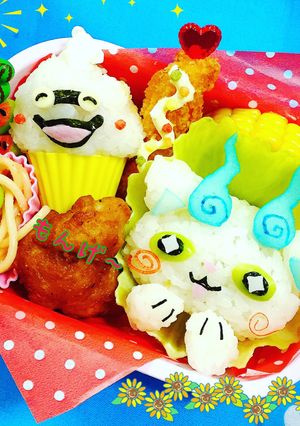 コマさん&ウィスパー妖怪ウォッチキャラ弁-レシピのメイン写真