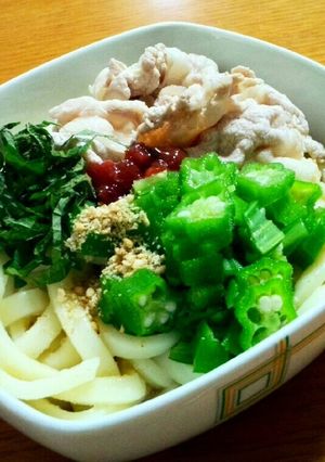 冷しゃぶごまだれうどんの爽やか仕立て-レシピのメイン写真
