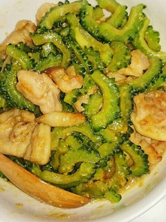 ゴーヤーと鶏肉の甘味噌炒め-レシピのメイン写真