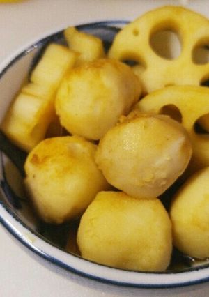 フライパンde里芋と蓮根の煮物-レシピのメイン写真
