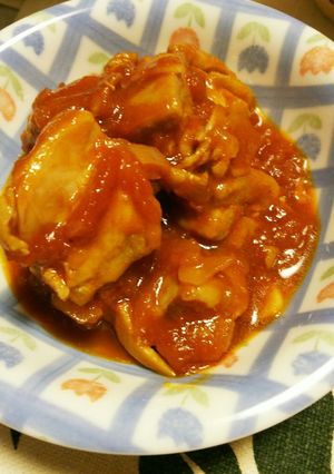 とりももトマトガーリックソース煮-レシピのメイン写真