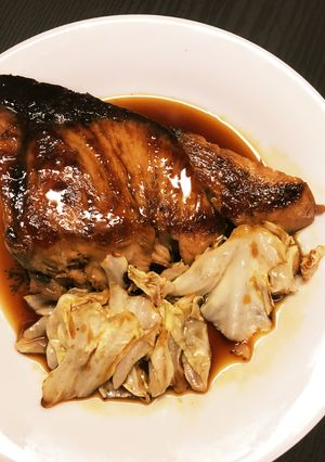 ぶりとキャベツの照り焼き-レシピのメイン写真
