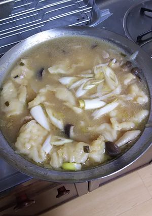 激うま味噌味のモチモチ本格すいとん-レシピのメイン写真