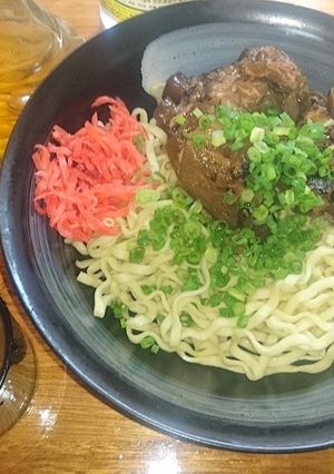 魚介豚骨沖縄そばつけ麺on炙り軟骨ソーキ-レシピのメイン写真