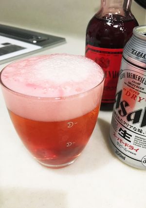 グレナデンシロップ de ビール-レシピのメイン写真