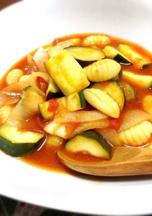 【美食！】夏野菜とﾆｮｯｷのﾄﾏﾄ煮-レシピのメイン写真