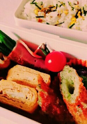 ひなの弁当(1日練習)7/21-レシピのメイン写真