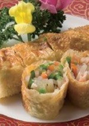野菜の湯葉巻き 生姜ソース添え-レシピのメイン写真