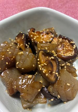 安うま！椎茸こんにゃくゴマ炒め♪-レシピのメイン写真