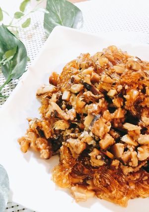 簡単美味しい！春雨と挽肉の炒め煮-レシピのメイン写真