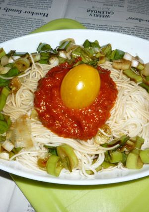 ポン酢青ネギのピリ辛そうめん-レシピのメイン写真