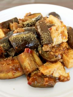 レンジで!なすと豆腐のそぼろ味噌炒め-レシピのメイン写真