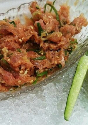 まぐろのたたきで野菜ディップ-レシピのメイン写真