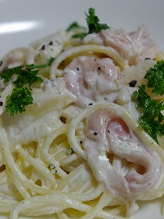 ひんやり~桃と生ハムの冷製パスタ♪-レシピのメイン写真
