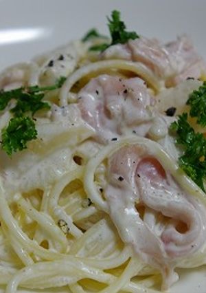 ひんやり～桃と生ハムの冷製パスタ♪-レシピのメイン写真