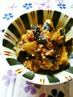 レンジで簡単☆米なすの味噌そぼろ煮。-レシピのメイン写真