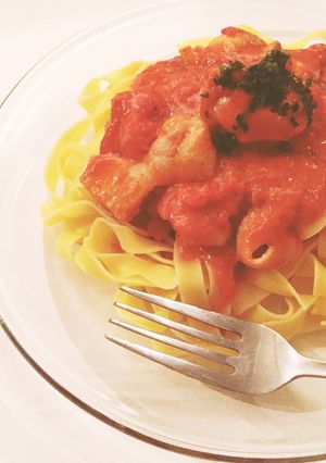 材料混ぜとくだけ♡トマトクリームパスタ-レシピのメイン写真