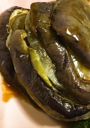 とろとろ炒めなすと玉ねぎのソテータワー-レシピのメイン写真
