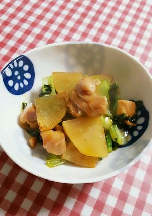 簡単１品♡鶏肉と大根のにんにく醤油炒め-レシピのメイン写真
