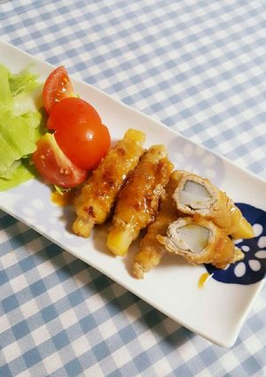 美容夏バテに♡豚もも長芋大葉巻の甘酢だれ-レシピのメイン写真
