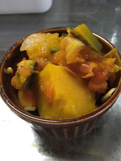 子ども大好き!カボチャとトマトの煮込み-レシピのメイン写真