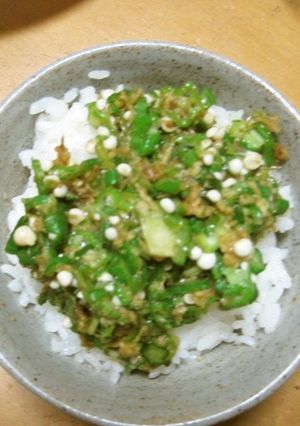 ねばねばオクラ丼-レシピのメイン写真
