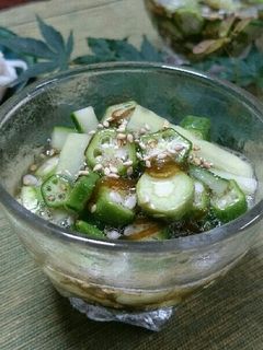 もずく酢アレンジ☆オクラ&きゅうり-レシピのメイン写真