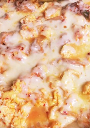 超簡単！包丁いらずのキムチーズ卵♪-レシピのメイン写真