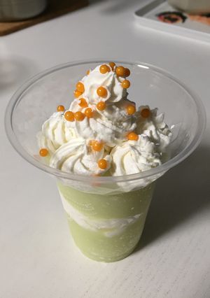 簡単☆カルピスメロンのハロハロ☆-レシピのメイン写真