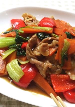 豚肉とチンゲン菜の甘辛中華炒め-レシピのメイン写真