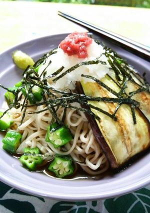 オクラと茄子のさっぱり梅おろし蕎麦-レシピのメイン写真