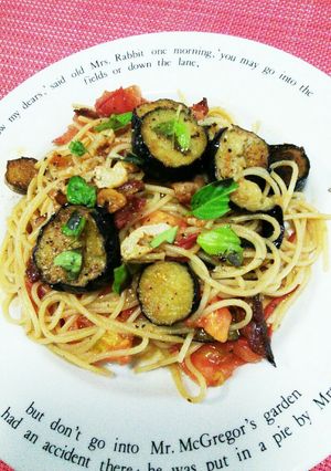 完熟トマトとナスのスパゲティ-レシピのメイン写真