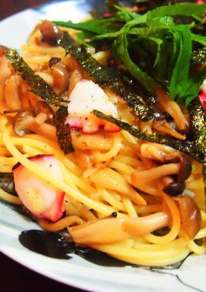 たことしめじのガーリックパスタ-レシピのメイン写真